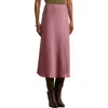 Ralph Lauren Lauren  Charm Sharae Satin Charmeuse Skirt In Rose Blush