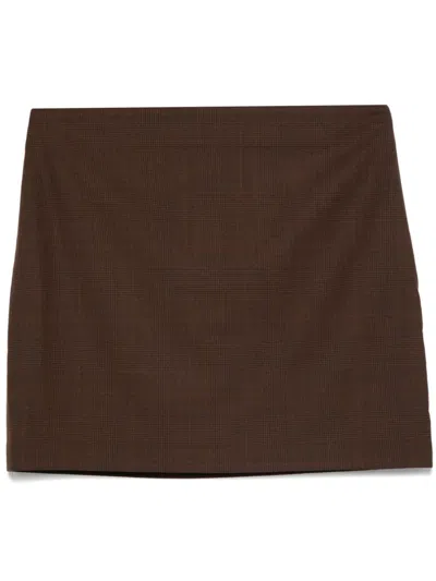 Ralph Lauren Checked Mini Skirt In Red