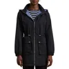 Ralph Lauren Lauren  Cinch Waist Hooded Anorak Jacket In Dk Navy
