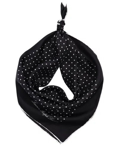 Ralph Lauren Core Dot Square Scarf In Black