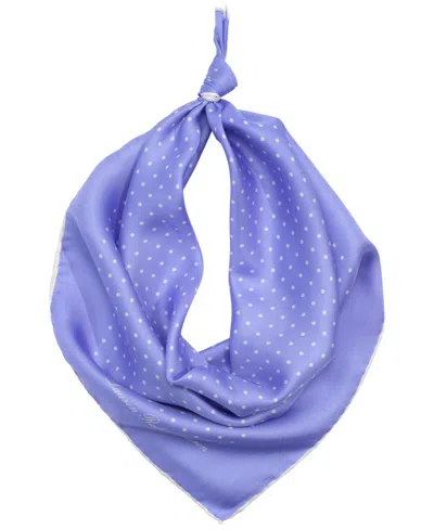 Ralph Lauren Core Dot Square Scarf In Pale Iris