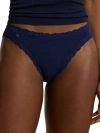 Ralph Lauren Cotton & Lace Hipster In Navy