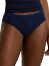 Ralph Lauren Cotton & Lace Hipster In Navy