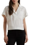 Ralph Lauren Cotton-blend Short-sleeve Camp Shirt In White