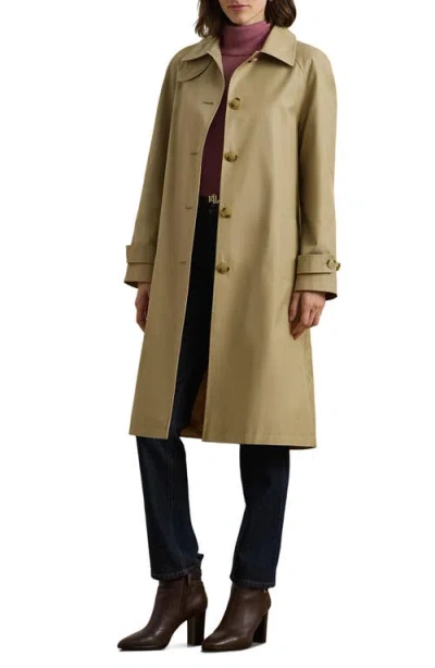 Ralph Lauren Lauren  Cotton Blend Coat In Birch Tan