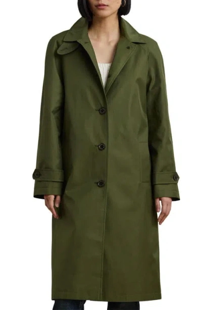 Ralph Lauren Lauren  Cotton Blend Coat In Olive Grove
