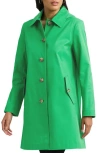Ralph Lauren Cotton Blend Coat With Removable Hood In Green Topaz