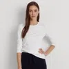 Ralph Lauren Cotton-blend Long-sleeve Top In White