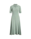 Ralph Lauren Cotton-blend Polo Dress In Sage Green