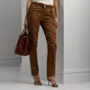 Ralph Lauren Cotton Sateen Cargo Pant In Dark Terracotta