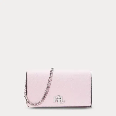 Ralph Lauren Crosshatch Crossbody Turn-lock Tech Case In Hint Of Pink