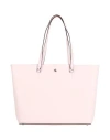 Lauren Ralph Lauren Crosshatch Leather Large Karly Tote Woman Handbag Pink Size - Bovine Leather