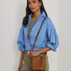 Ralph Lauren Crosshatch Small Reese Bucket Bag In Lauren Tan