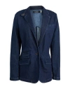 Ralph Lauren Lauren  Denim Blazer Woman Blazer Blue Size 8 Cotton, Elastane