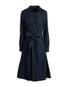 Ralph Lauren Lauren  Denim Long-sleeve Midi Dress Woman Midi Dress Blue Size 8 Cotton In Blue