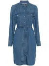 Ralph Lauren Denim Midi Dress In Blau