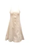 Ralph Lauren Denim Midi Dress In White Cotton In White