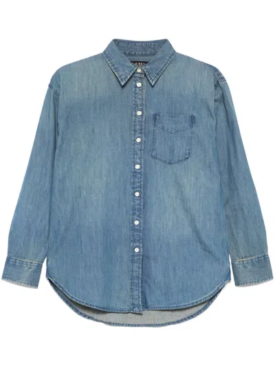 Lauren Ralph Lauren Denim Shirt In Blue