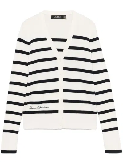 Ralph Lauren Denzel Cardigan In Mascarpone Cream/lauren Navy