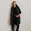 Ralph Lauren Diamond-quilted Hooded Vest In Black