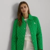 Lauren Ralph Lauren Diamond-quilted Jacket In Green Topaz