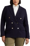 LAUREN RALPH LAUREN LAUREN RALPH LAUREN DOUBLE BREASTED STRETCH WOOL CREPE BLAZER