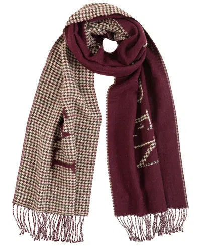Ralph Lauren Double Face Logo Scarf In Pinot Noir