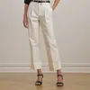Ralph Lauren Double-faced Stretch Cotton Ankle Pant In White