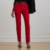 Ralph Lauren Double-faced Stretch Cotton Pant In Festive Red