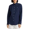 Ralph Lauren Lauren  Easy Care Stretch Cotton Shirt In Lauren Navy