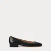 Ralph Lauren Emellie Nappa Leather Ballet Flat In Black