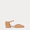 Ralph Lauren Emellie Nappa Leather Mary Jane In Buff