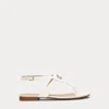 Ralph Lauren Everley Nappa Leather Sandal In Soft White