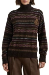 LAUREN RALPH LAUREN LAUREN RALPH LAUREN FAIR ISLE WOOL BLEND TURTLENECK SWEATER