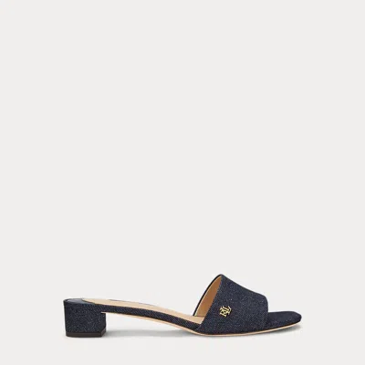 Ralph Lauren Fay Denim Sandal In Dark Denim