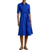 Ralph Lauren Cotton-blend Shirtdress In New Sapphire