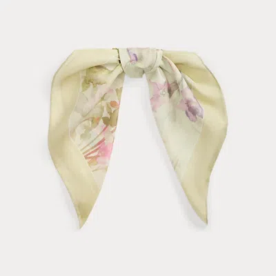 Ralph Lauren Floral Square Scarf In Neutral