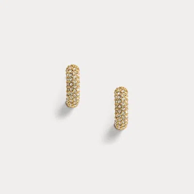 Ralph Lauren Gold-plated-brass Pavé Huggie Earrings