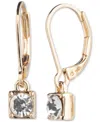 Ralph Lauren Gold-tone Crystal Drop Earrings In Crystal Wh