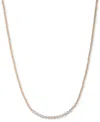 Ralph Lauren Gold-tone Cubic Zirconia Collar Necklace, 16" + 3" Extender In Silver