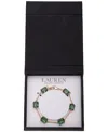 Ralph Lauren Gold-tone Square Stone Flex Bracelet In Erinite