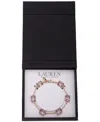 Ralph Lauren Gold-tone Square Stone Flex Bracelet In Lt Amy