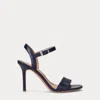 Ralph Lauren Women's Gwen Ankle-strap Dress Sandals In Refined Navy