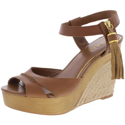 Ralph Lauren Gwen Womens Espadrilles Tassel Wedge Sandals In Multi