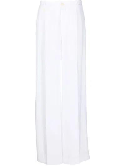 Ralph Lauren Harpreet Wide-leg Trousers In Weiss