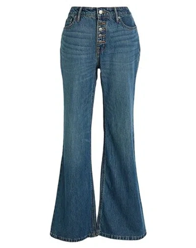 Ralph Lauren Lauren  High-rise Flare Jean Woman Jeans Blue Size 6 Cotton, Lyocell