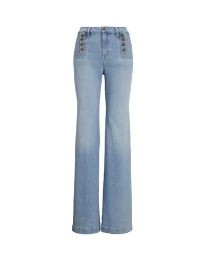 Lauren Ralph Lauren High-rise Flare Sailor Jean Woman Jeans Blue Size 10 Cotton, Elastane