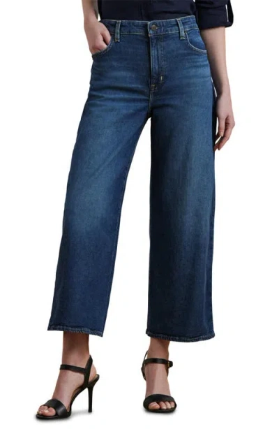 Lauren Ralph Lauren High Waist Crop Wide Leg Jeans In Marina Wash