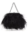Ralph Lauren Hollie Small Feather Clutch In Black