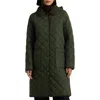 Lauren Ralph Lauren Hooded Longline Quilted Jacket In Litchfield Loden